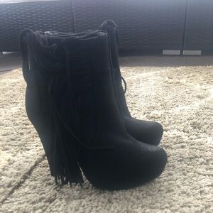 Bucco Fringe Ankle Boots